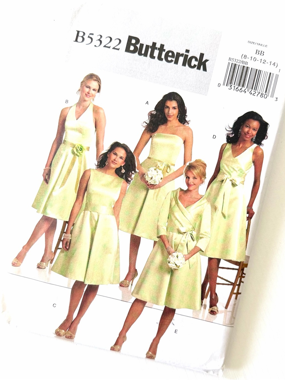 Uncut Butterick Fit n flair Dress neckline & sleeve variations Pattern sz 8-14 - Picture 16 of 16